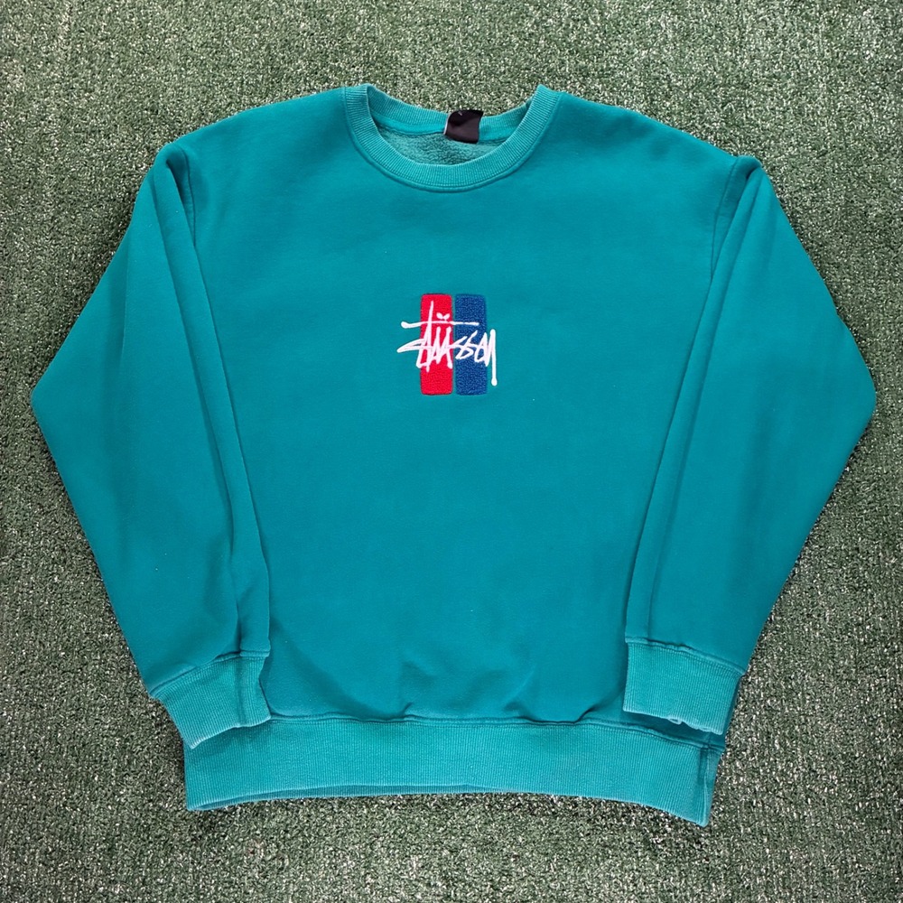 Y2K Stussy Embroidered Crewneck Sweatshirt
